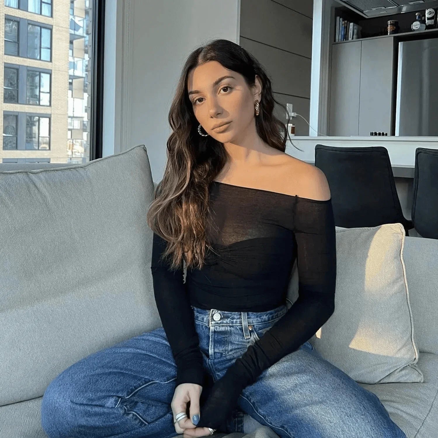 Blusa Franzida Longa - BIANC