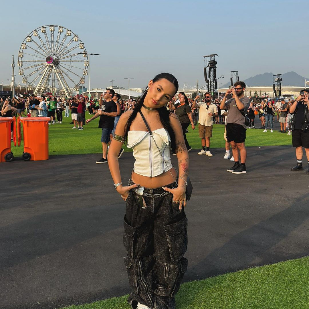 Corset Couro Sophia - BIANC