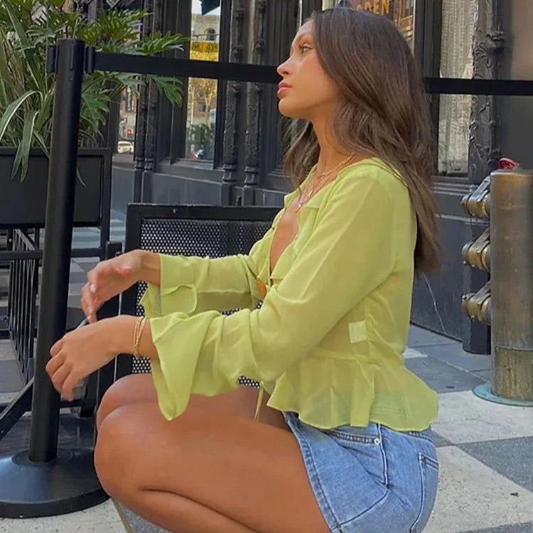 Blusa Vintage Amélie - BIANC