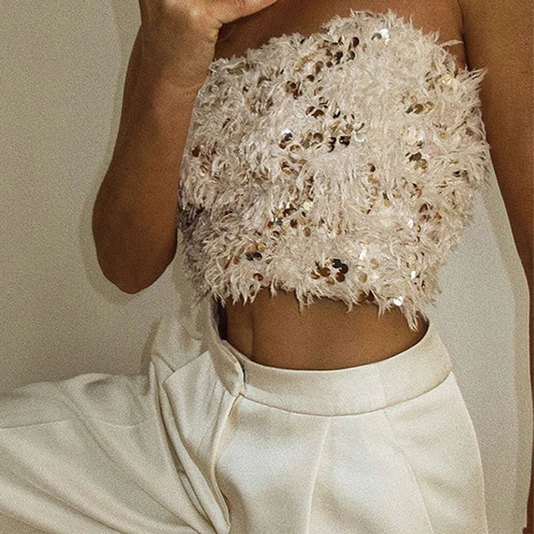 Corset Plumas Valentina - BIANC