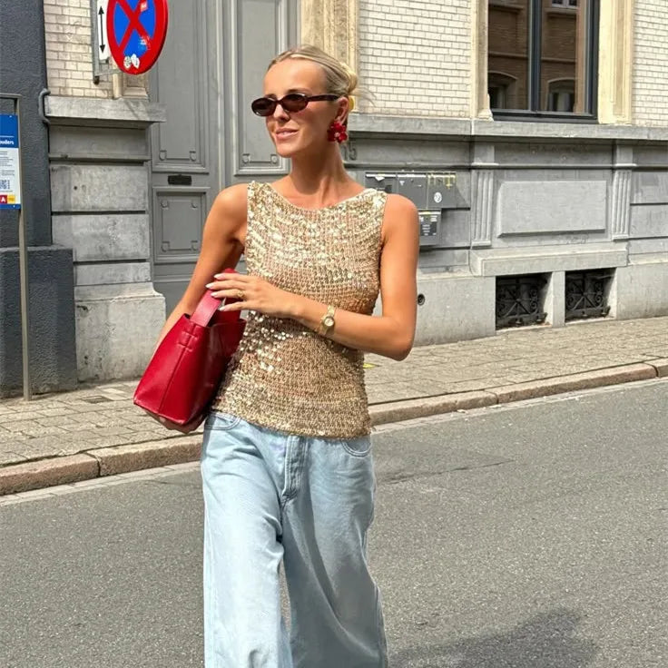 Blusa Paetê Amélia - BIANC