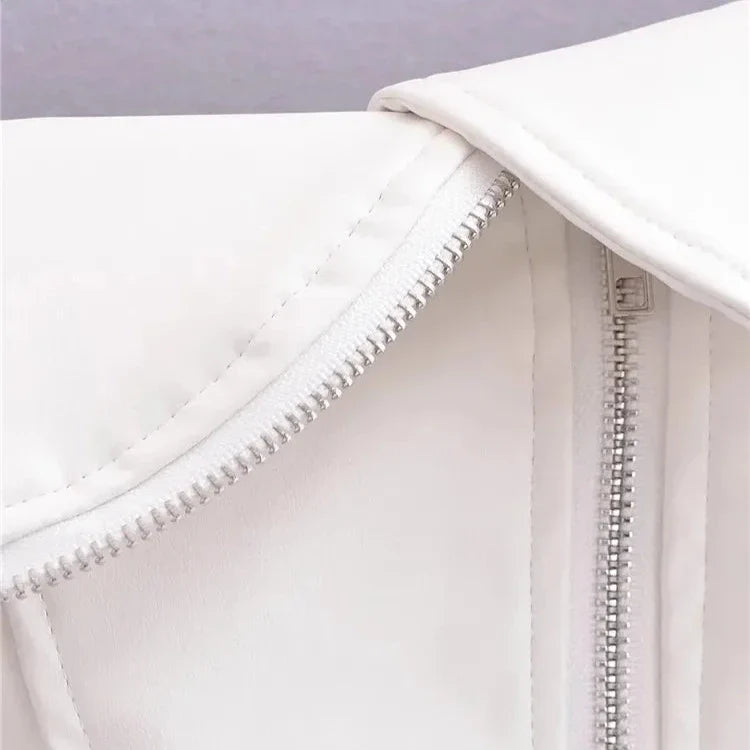 Corset Couro Sophia - BIANC