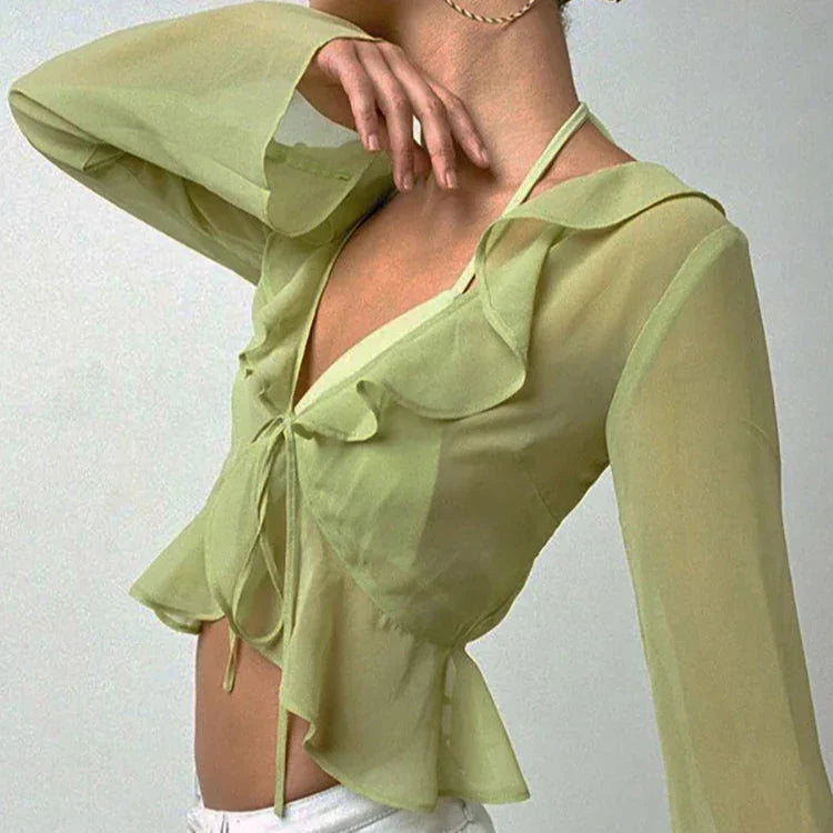 Blusa Vintage Amélie - BIANC