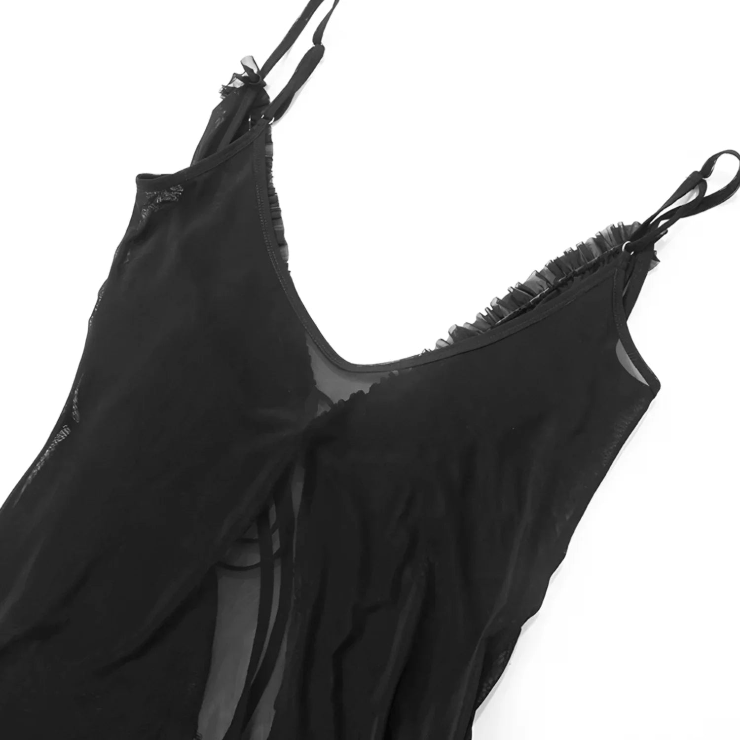 Top Decote V Franzido - BIANC