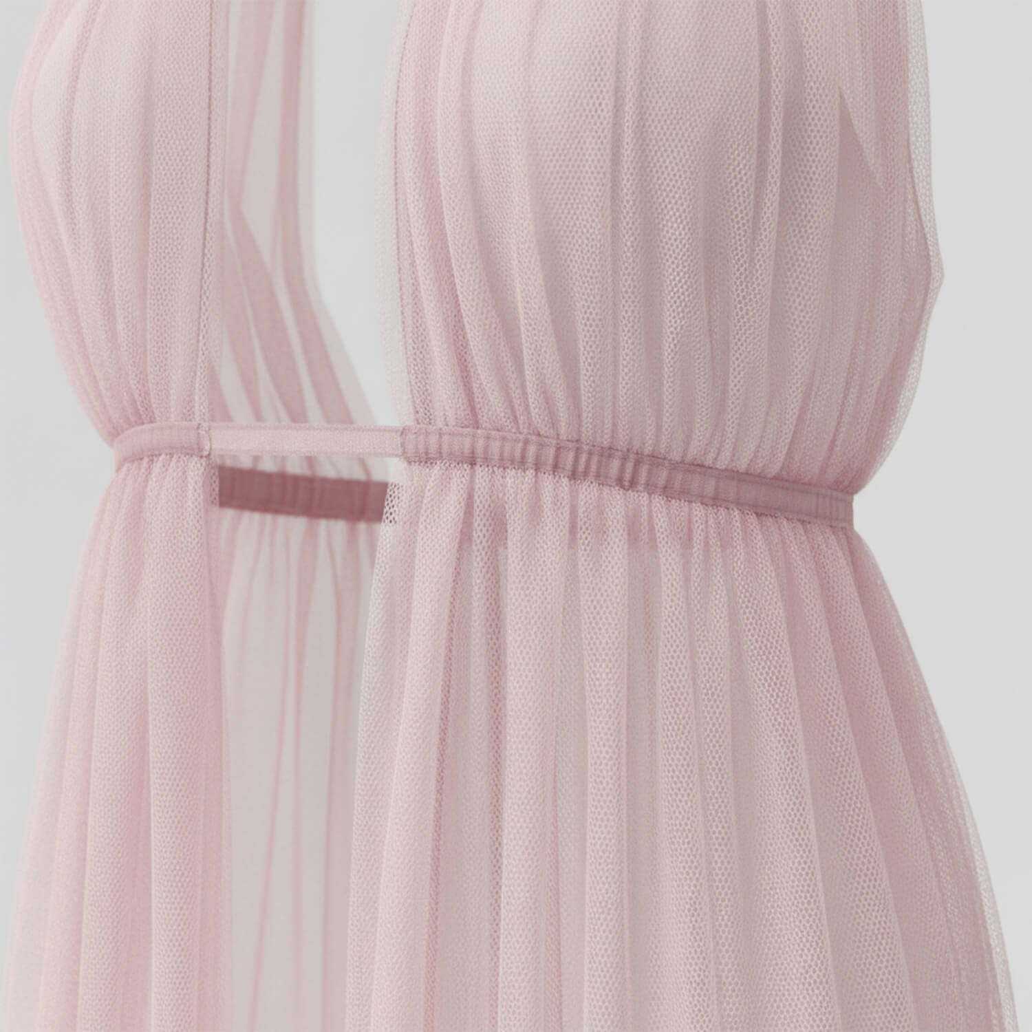 Top Tule Plissado - BIANC