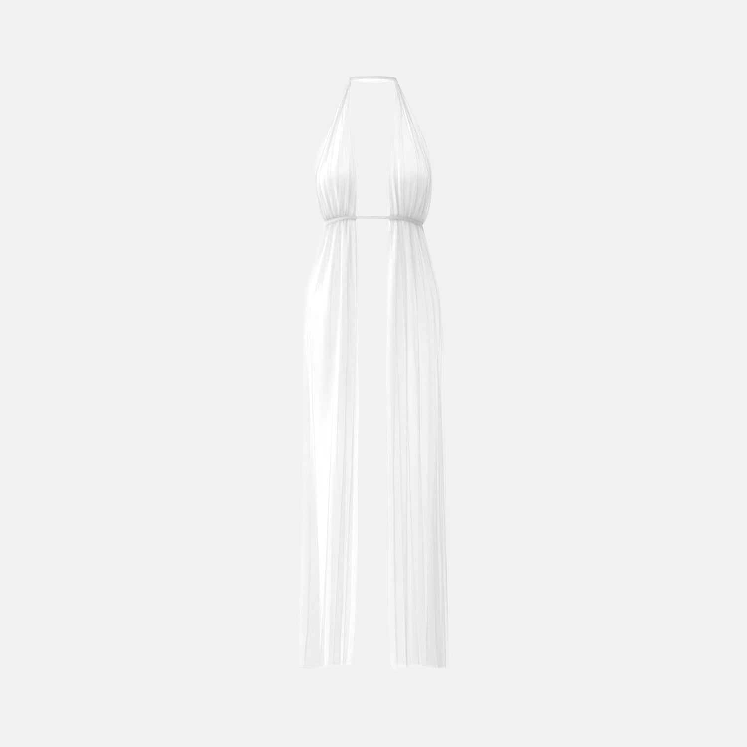 Top Tule Plissado - BIANC