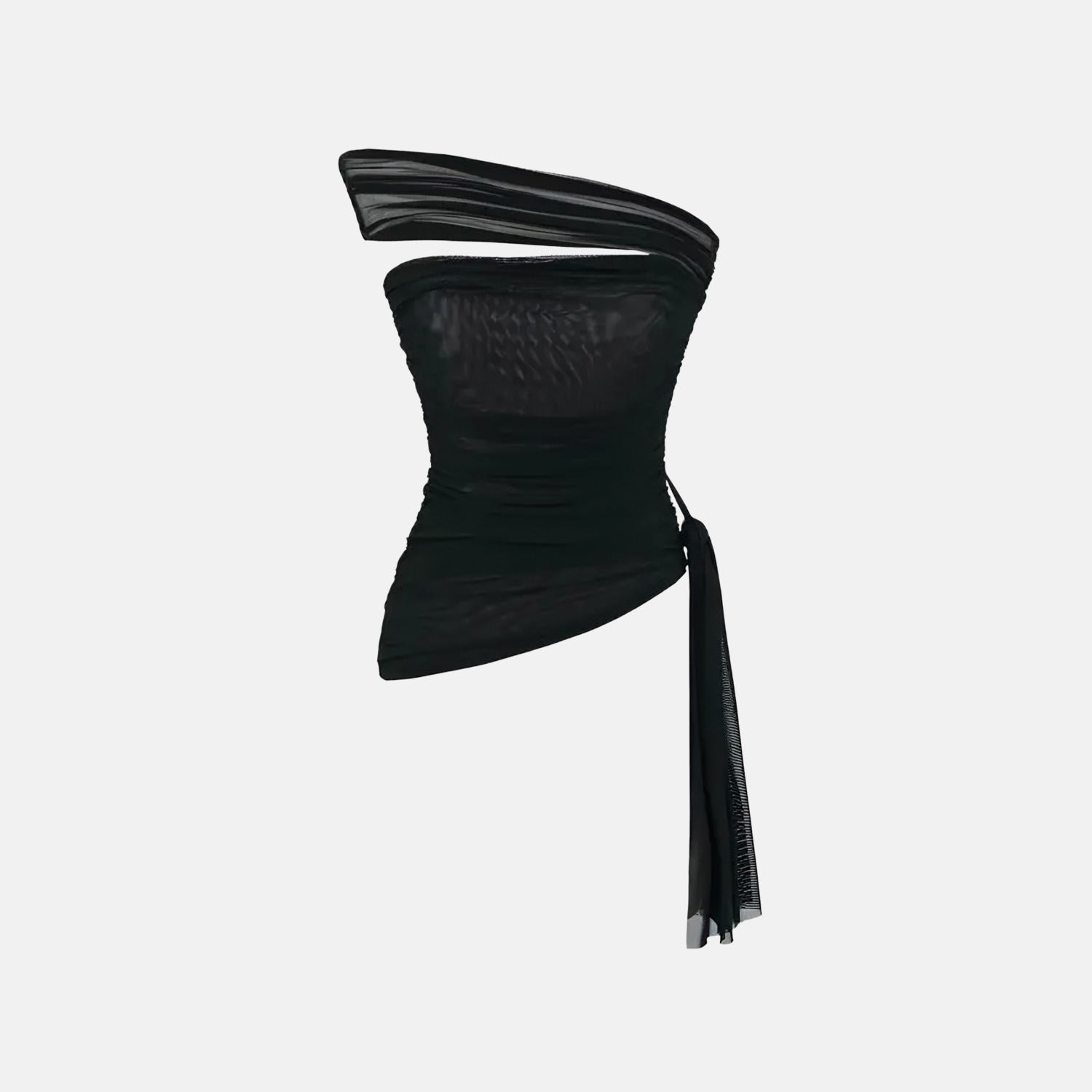 Top Tule Drapeado Liora - BIANC