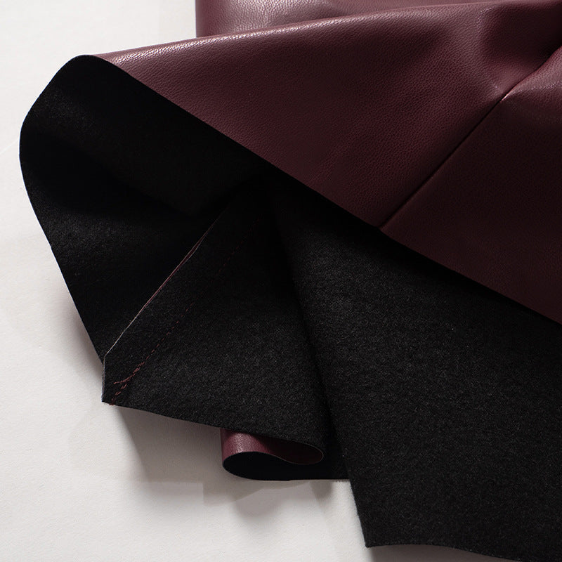 Blusa Couro Drapeada Melina - BIANC