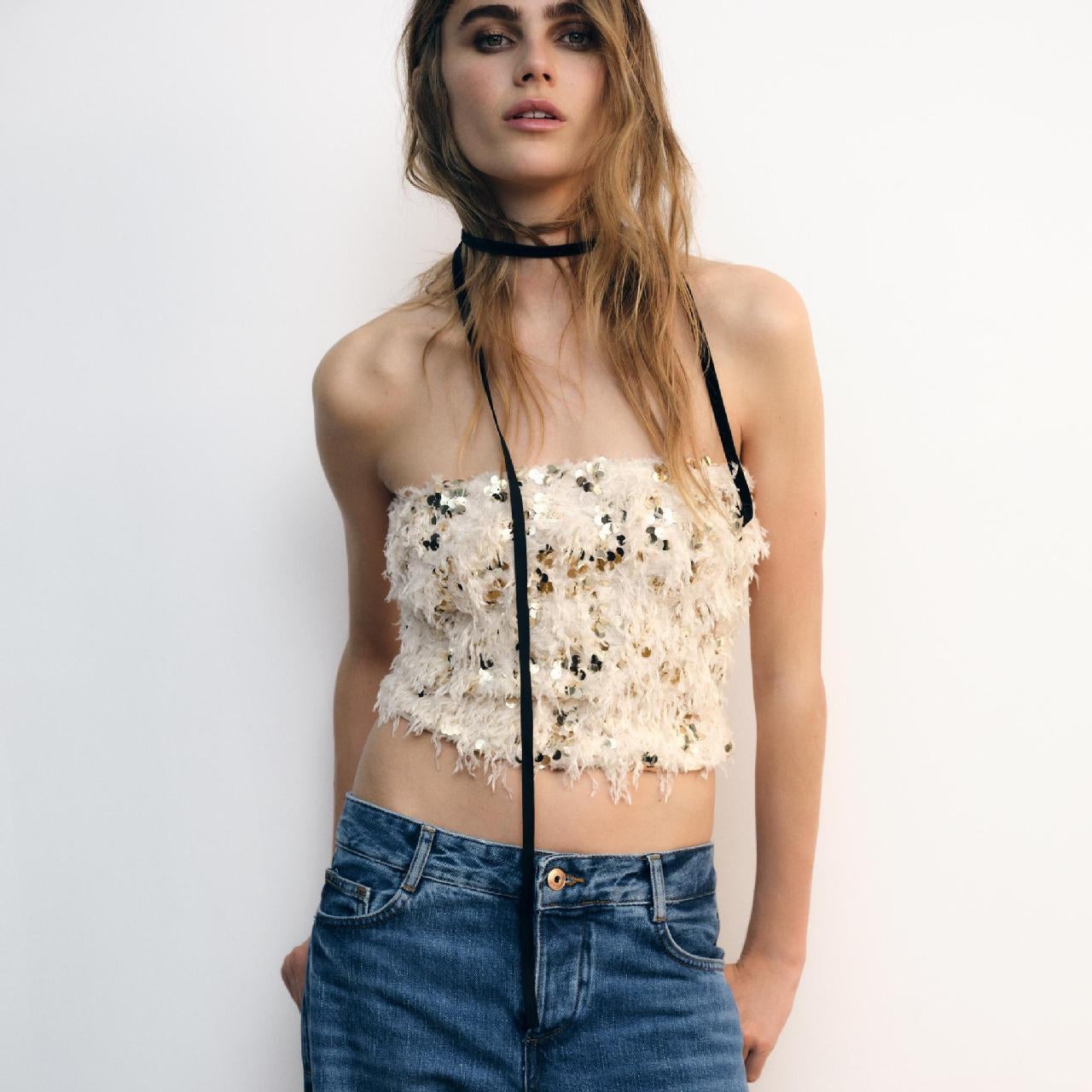 Corset Plumas Valentina - BIANC